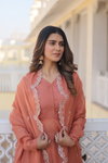 KA 1089 Russian Silk Anarkali Kurtis With Bottom Dupatta Wholesale Market In Surat 